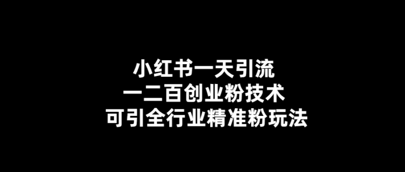 小紅書引流創業粉技巧-助你精準引流全行業粉絲！-愛分享導航