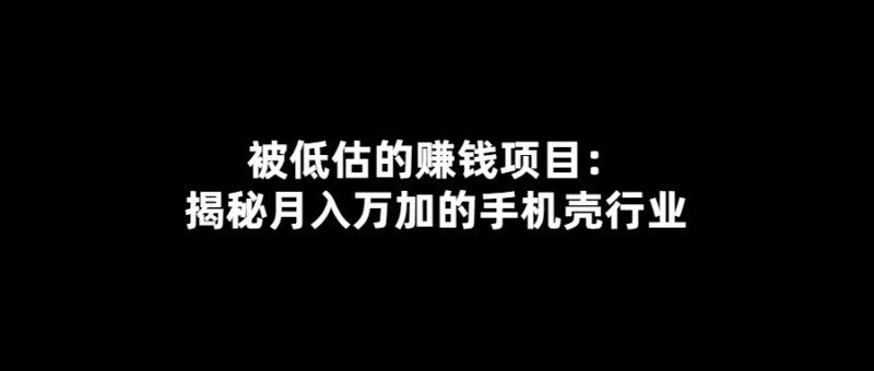 月入萬+不再是夢！揭秘手機(jī)殼行業(yè)賺錢秘籍-愛分享導(dǎo)航