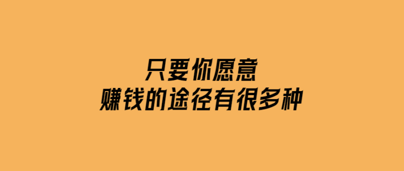 只要你愿意-賺錢的途徑有很多種-愛分享導(dǎo)航