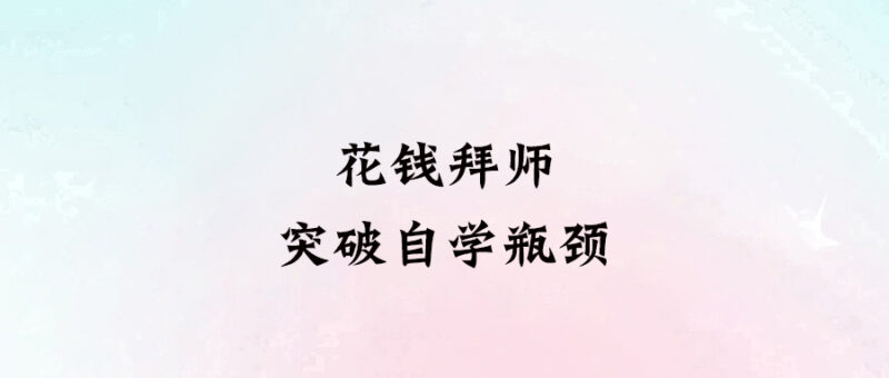 花錢拜師，突破自學瓶頸-愛分享導航