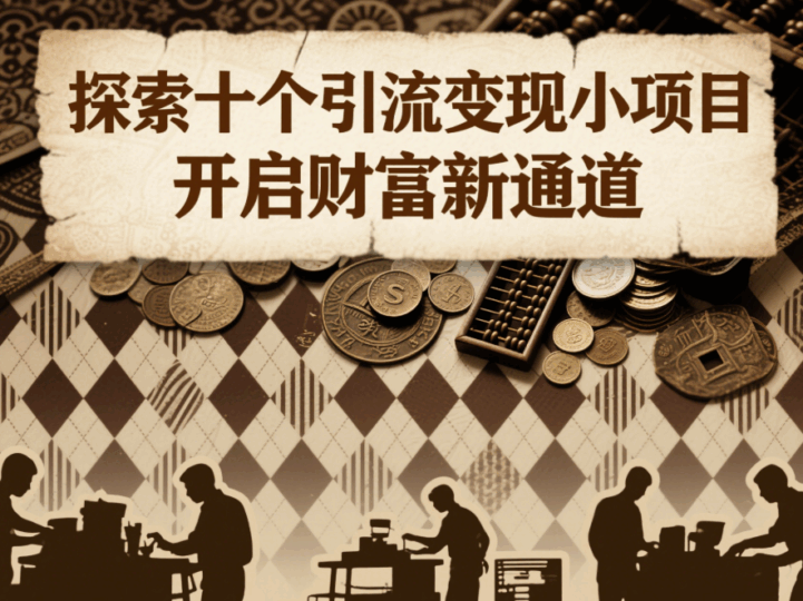探索十個(gè)引流變現(xiàn)小項(xiàng)目，開啟財(cái)富新通道-愛分享導(dǎo)航