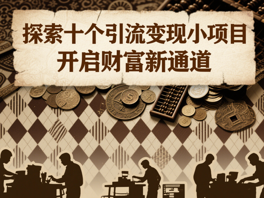 探索十個引流變現小項目，開啟財富新通道-愛分享導航