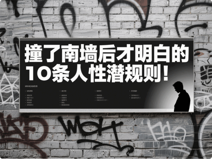 撞了南墻后才明白的10條人性潛規則！-愛分享導航