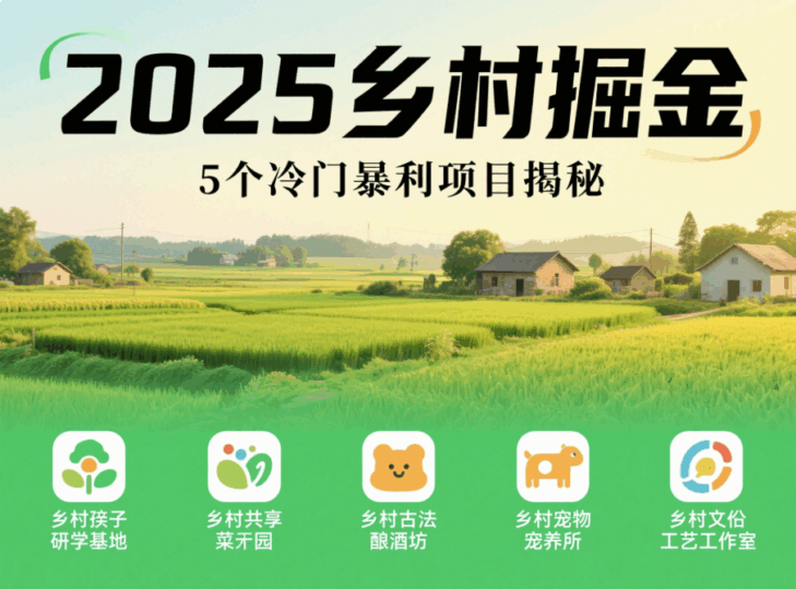 在村里悶聲發(fā)財(cái):2025鄉(xiāng)村創(chuàng)業(yè)5個(gè)冷門(mén)暴利項(xiàng)目-愛(ài)分享導(dǎo)航