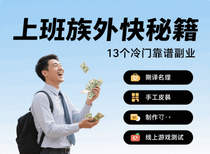 分享13個(gè)冷門(mén)但靠譜的副業(yè),上班族也能輕松賺外快!-愛(ài)分享導(dǎo)航