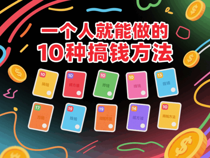 一個(gè)人就能做的10種搞錢方法-愛分享導(dǎo)航