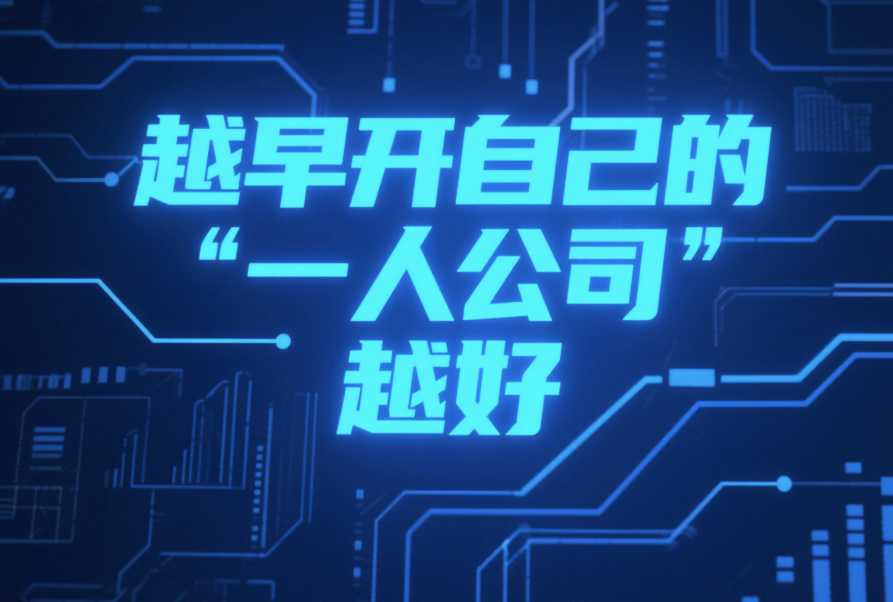 越早開自己的“一人公司”越好