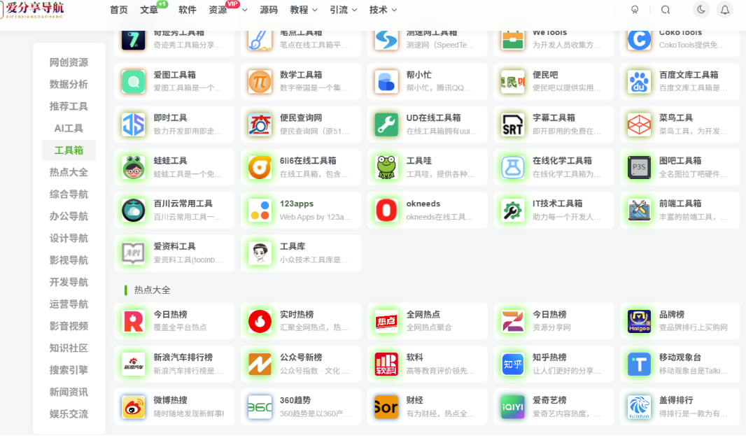 優質資源整合網站導航推薦，不容錯過-愛分享導航