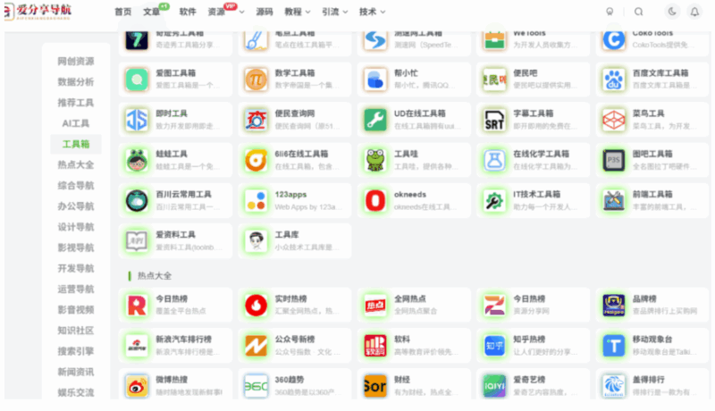 抖音上有哪些實用的網站導航工具？-愛分享導航