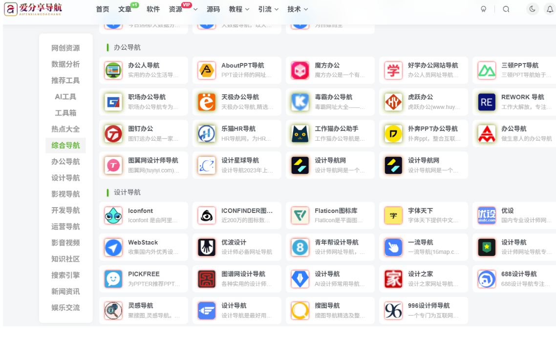 創業之路不孤單，創業指導與資源對接的一個網址導航-愛分享導航